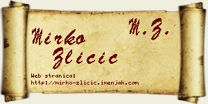 Mirko Zličić vizit kartica